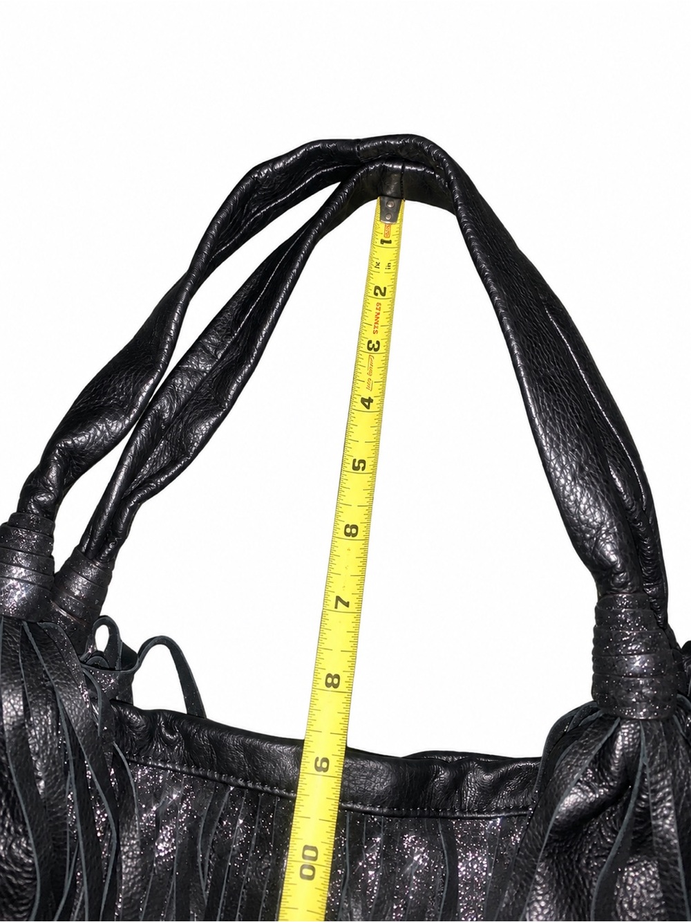 Fringe super soft Leather Shoulder Bag - Black❤️❤️❤️ - Picture 9 of 9